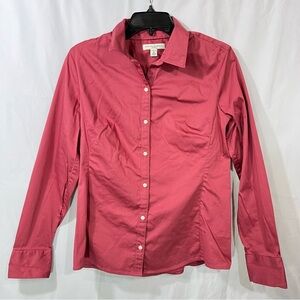 Banana Republic women’s pink long sleeve button down shirt size M